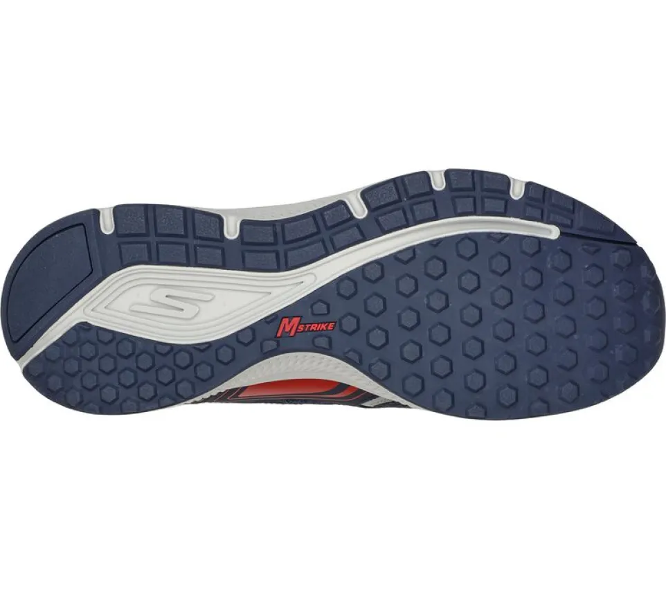 Men's Wide Fit Skechers 220034 Go Run Consistent Running Trainers - Navy/Red - Goga Mat