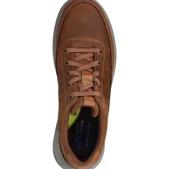 Men's Wide Fit Skechers 204875 Proven Aldeno Trainers - Dark Brown