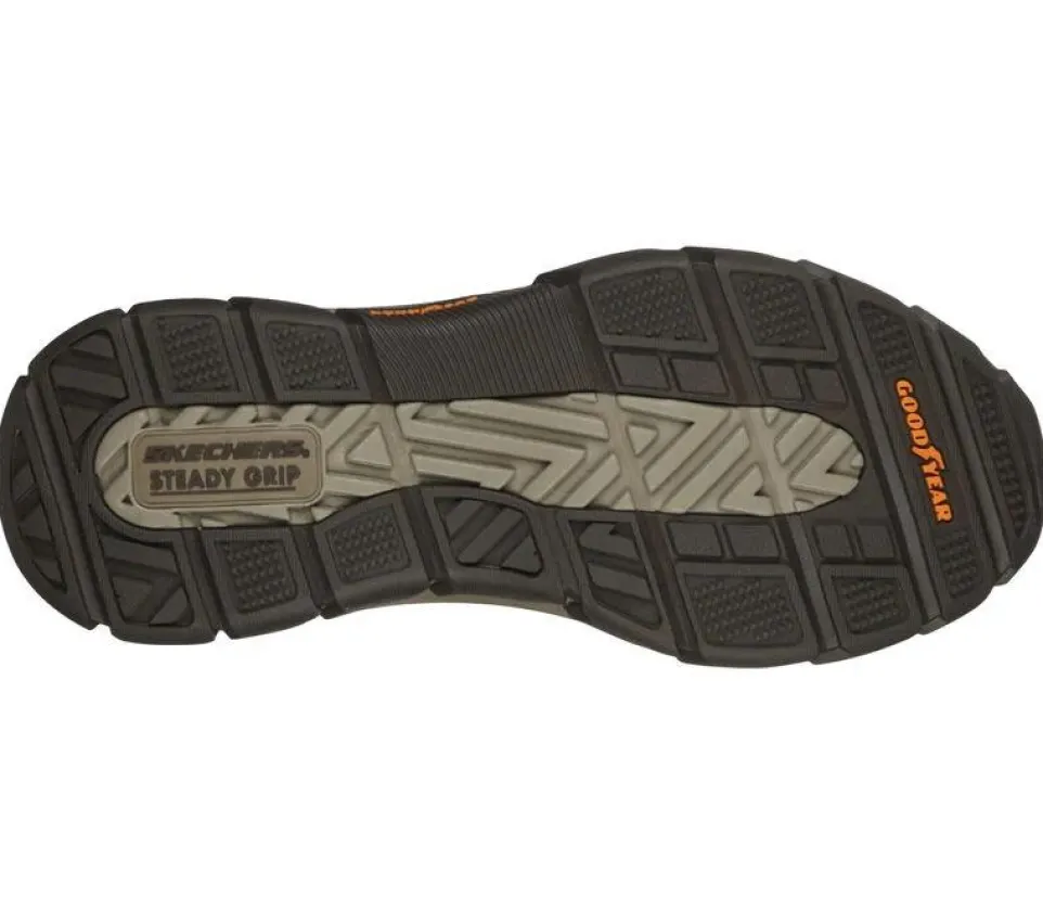 Men's Wide Fit Skechers 204480 Respected Calum Walking Trainers - Cocoa