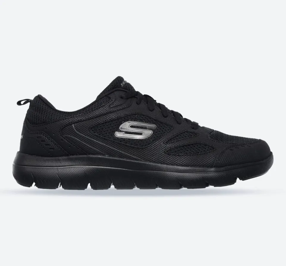 Men's Wide Fit Skechers 52812 Summits South Rim Sports Trainers - Black