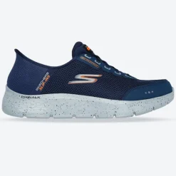 Men's Wide Fit Skechers 216330 Slip-ins Go Walk Flex 100% Waterproof Trainers - Navy