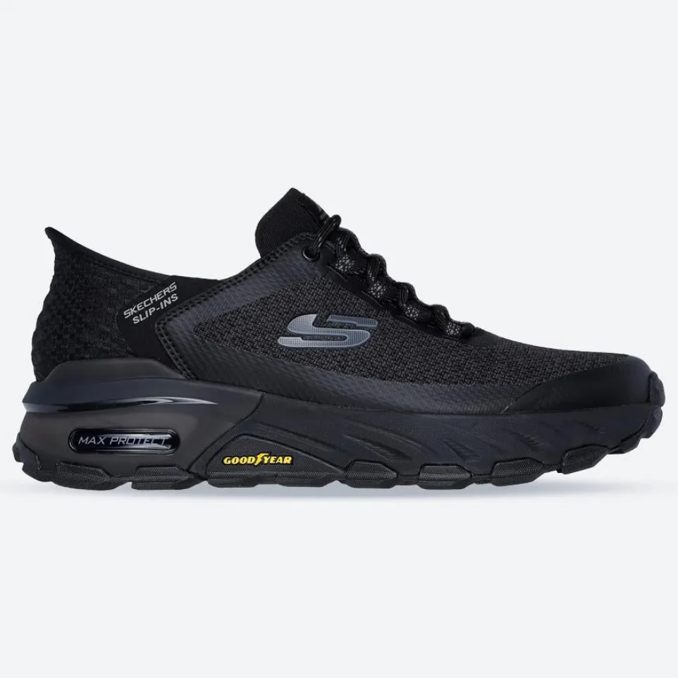 Men's Wide Fit Skechers 237309 Slip-ins Max Protect Assembly Trainers - Black