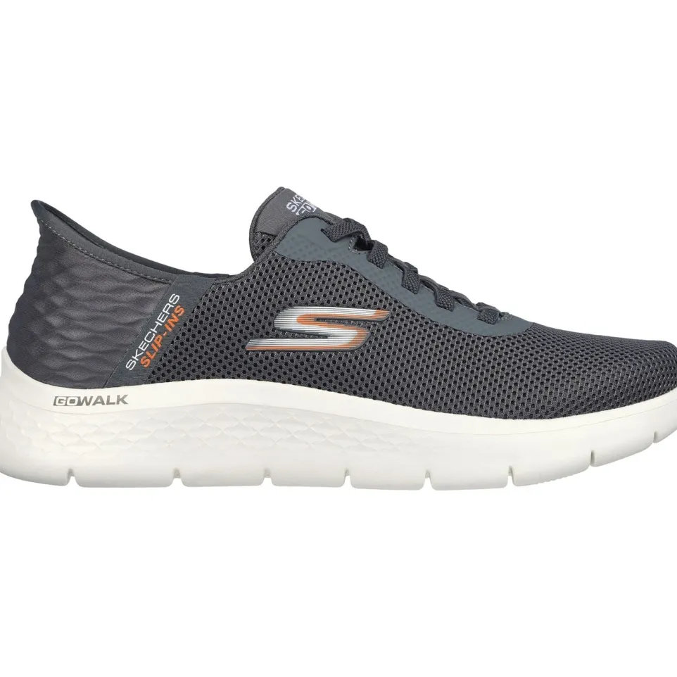 Men's Wide Fit Skechers 216496 Slip-ins Go Walk Flex Trainers