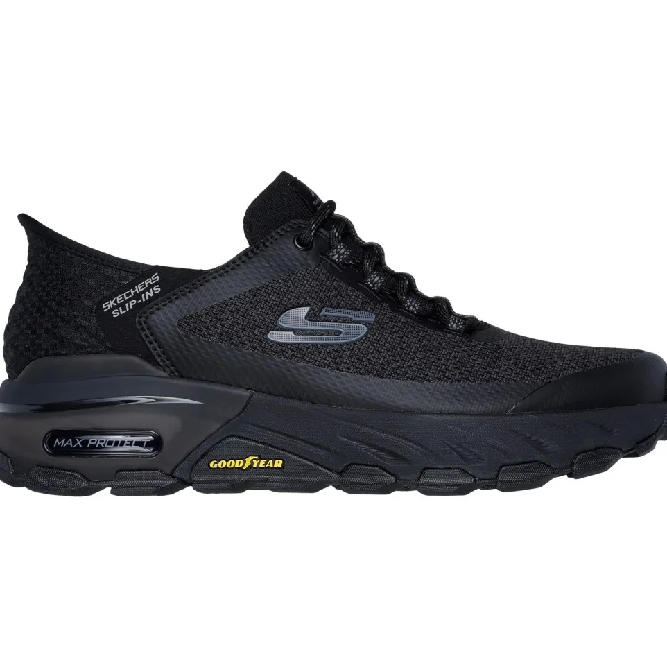 Men's Wide Fit Skechers 237309 Slip-ins Max Protect Assembly Trainers - Black