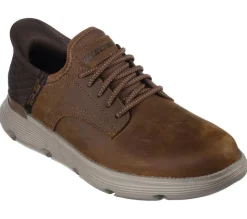 Men's Wide Fit Skechers 205046 Slip-ins Garza Gervin Trainers - Brown