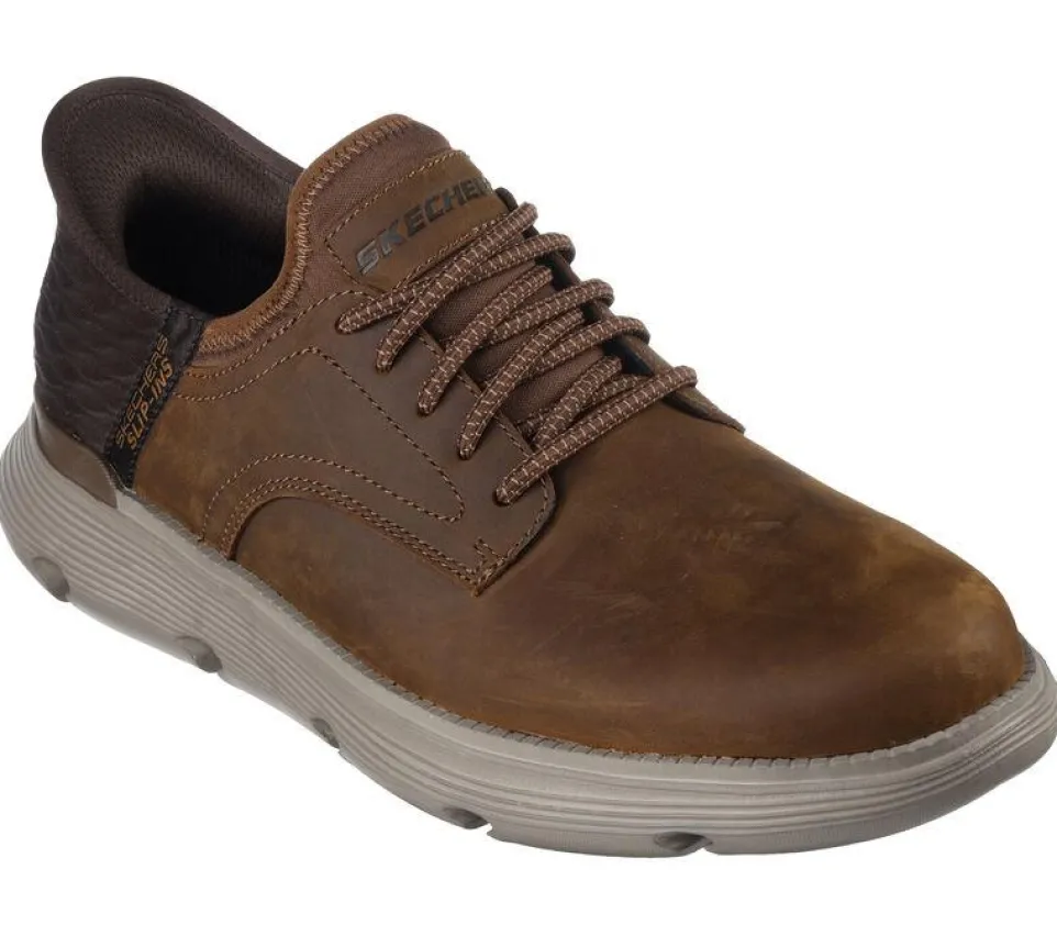 Men's Wide Fit Skechers 205046 Slip-ins Garza Gervin Trainers - Dark Brown