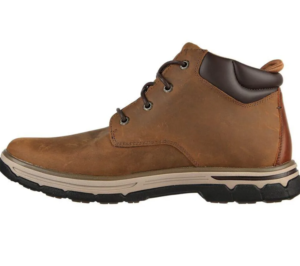 Men's Wide Fit Skechers 204394 Segment 2.0 Brogden Boots - Desert/Brown
