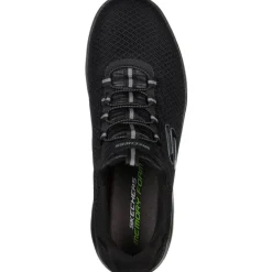 Men's Wide Fit Skechers 52811 Summits Slip On Sports Trainers - Black