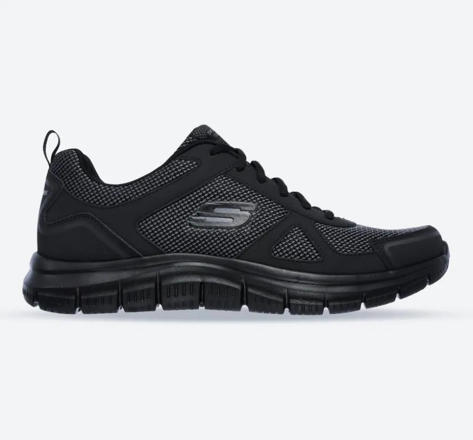 Men's Wide Fit Skechers 52630 Track Bucolo Sports Trainers - Black