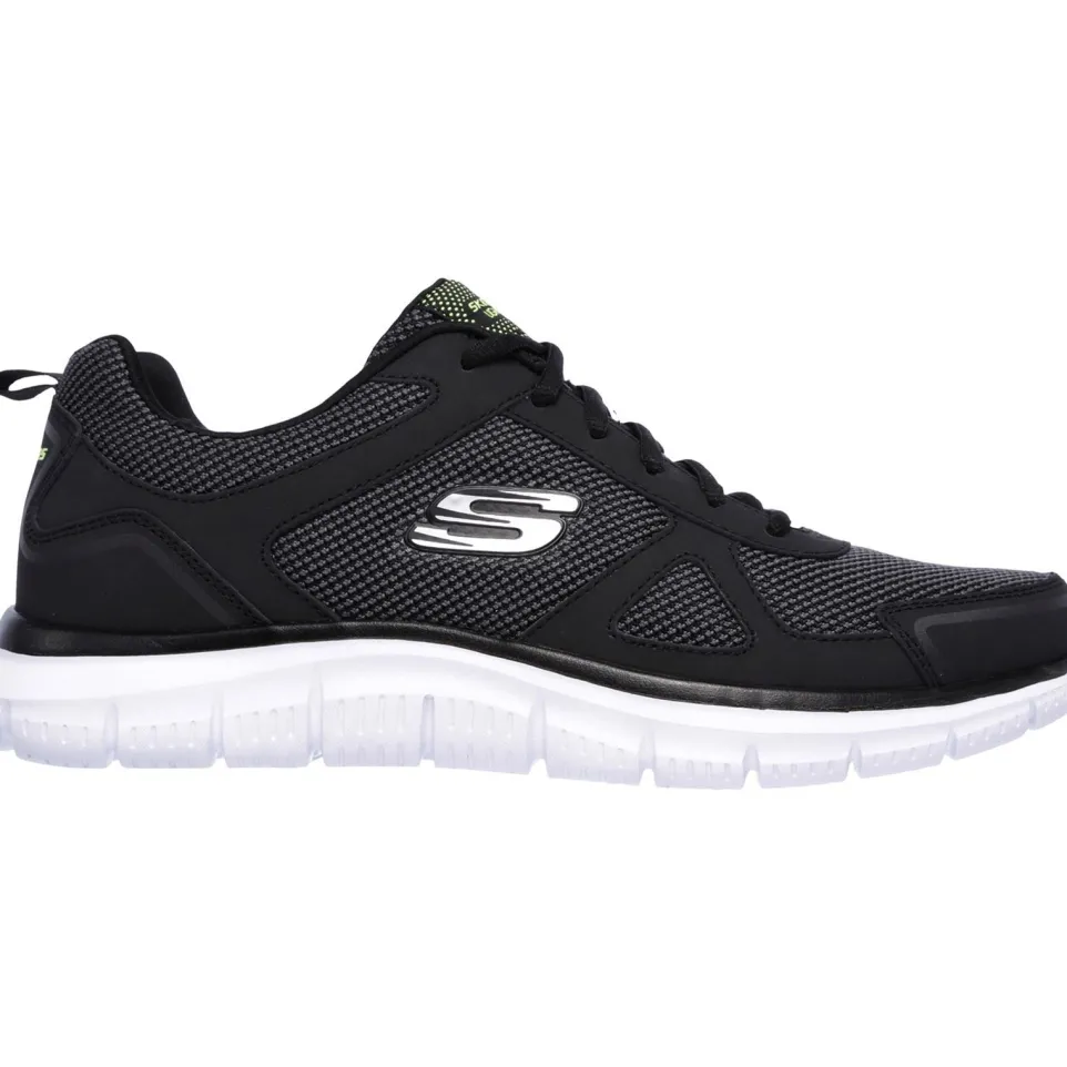 Men's Wide Fit Skechers 52630 Track Bucolo Sports Trainers - Black/White