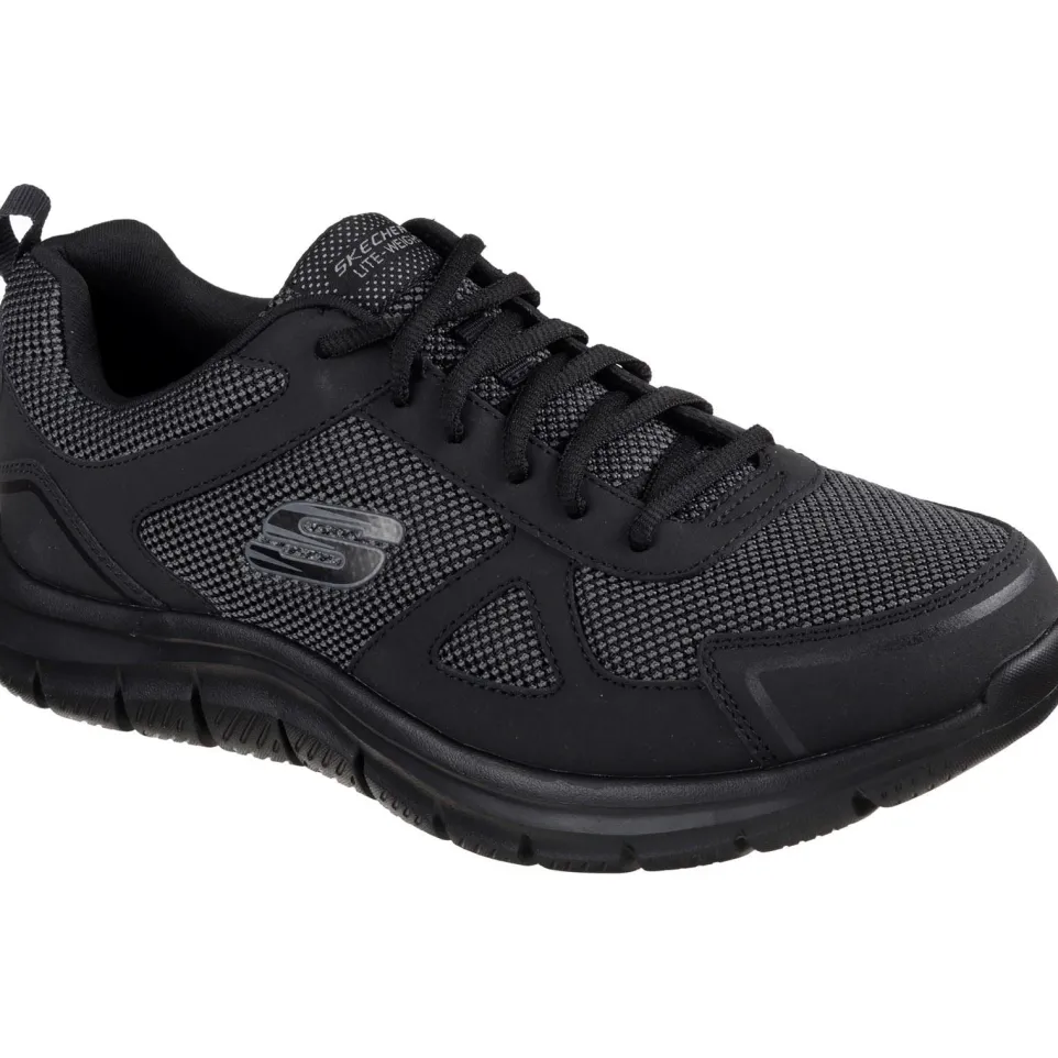 Men's Wide Fit Skechers 52630 Track Bucolo Sports Trainers - Black