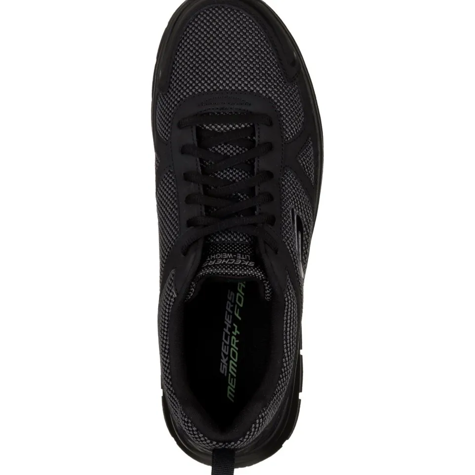 Men's Wide Fit Skechers 52630 Track Bucolo Sports Trainers - Black