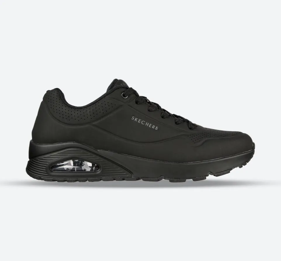 Men's Wide Fit Skechers 52458 Uno - Stand On Air Walking Trainers
