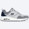 Men's Wide Fit Skechers 183020 Uno Retro One Trainers - Grey