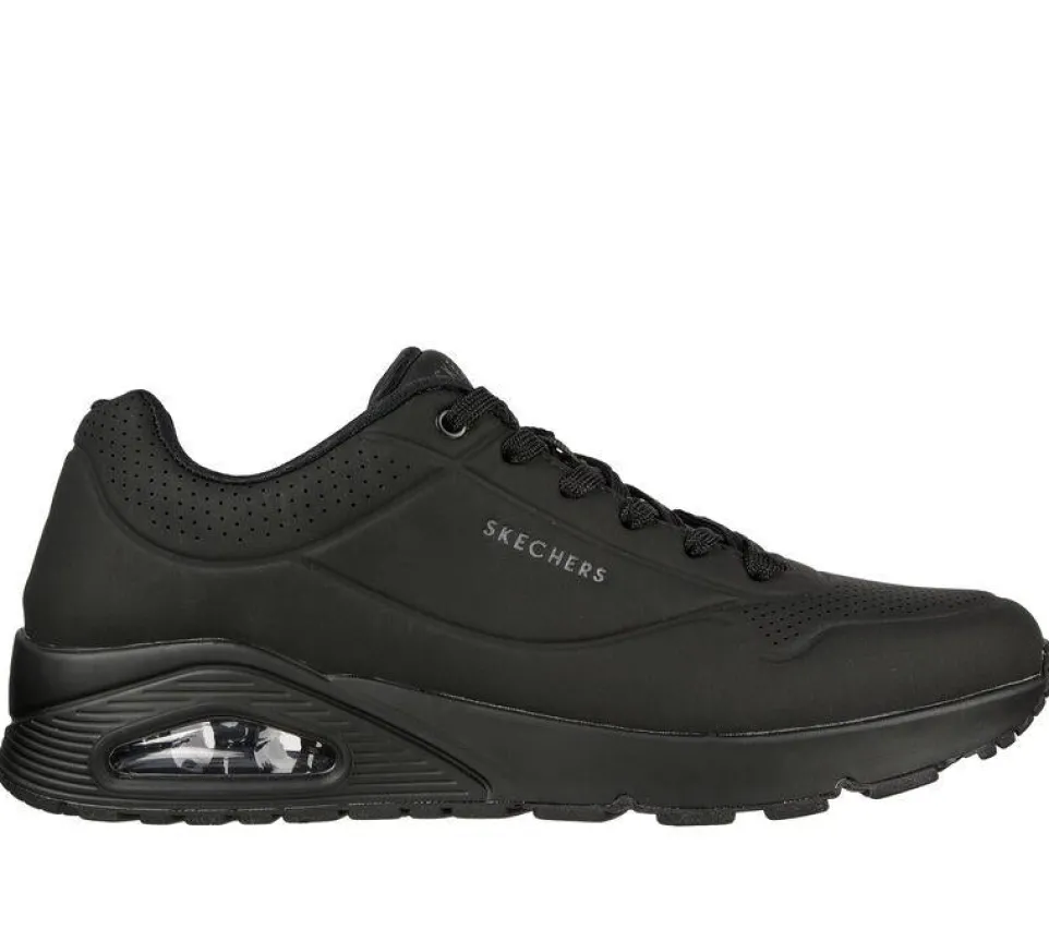 Men's Wide Fit Skechers 52458 Uno - Stand On Air Walking Trainers