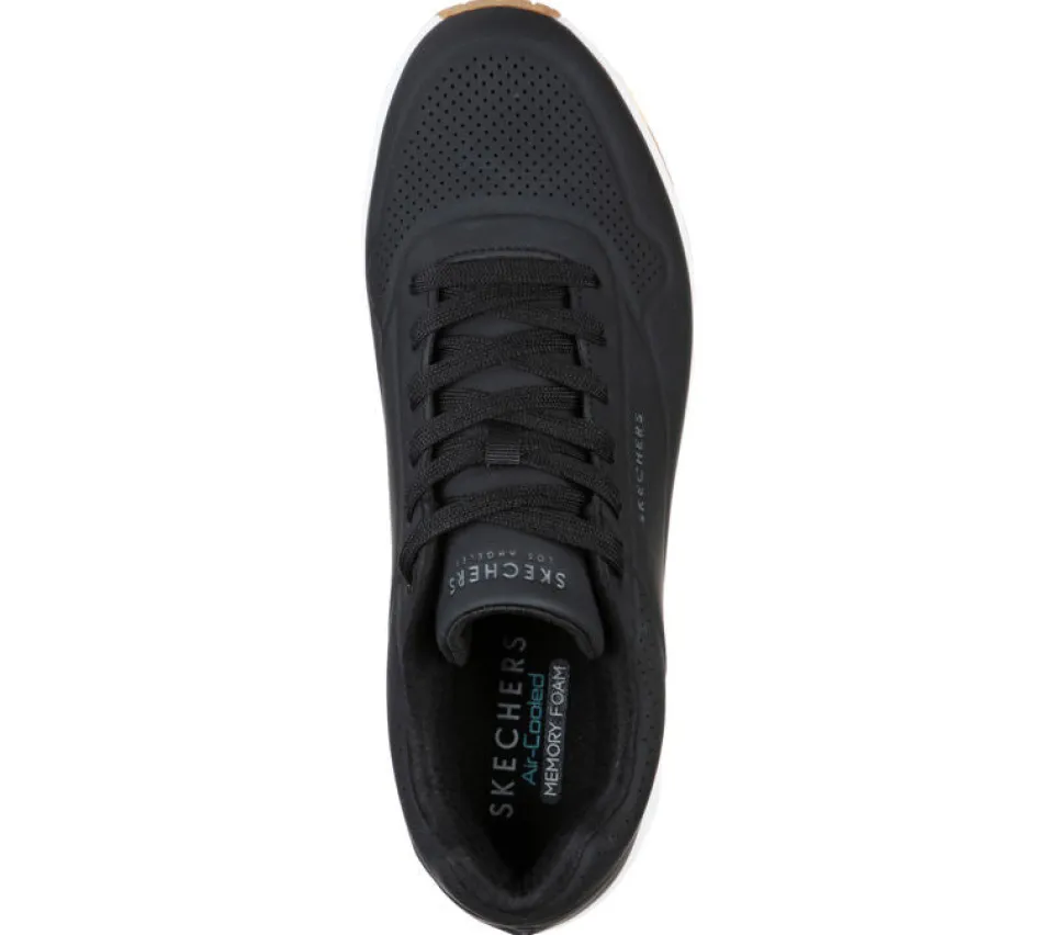 Men's Wide Fit Skechers 52458 Uno - Stand On Air Walking Trainers