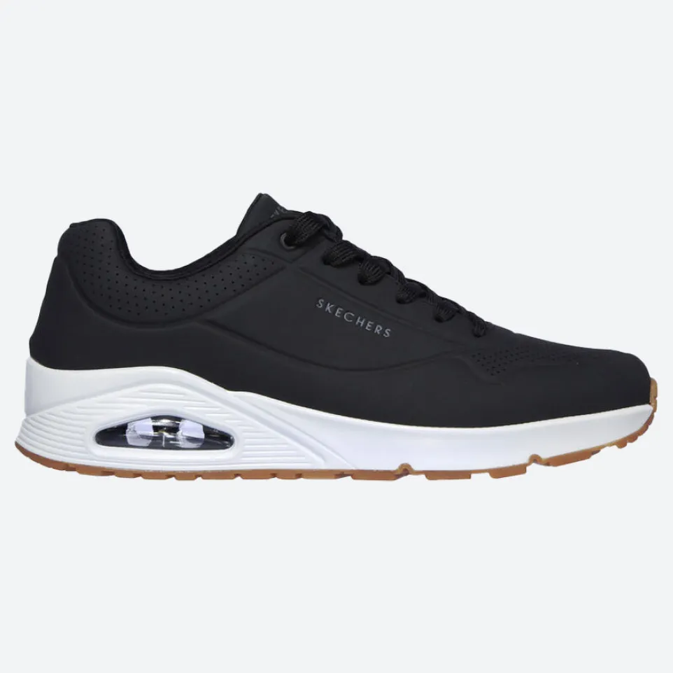 Men's Wide Fit Skechers 52458 Uno - Stand On Air Walking Trainers