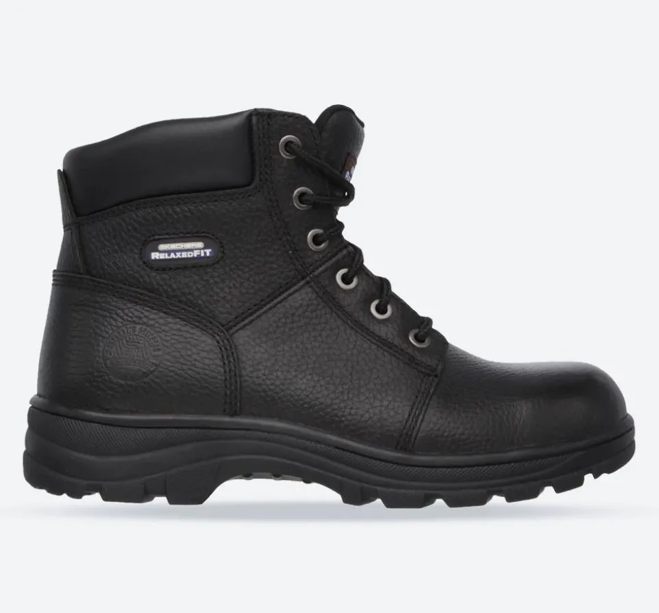 Men's Wide Fit Skechers 77009EC Workshire Safety Boots - Black