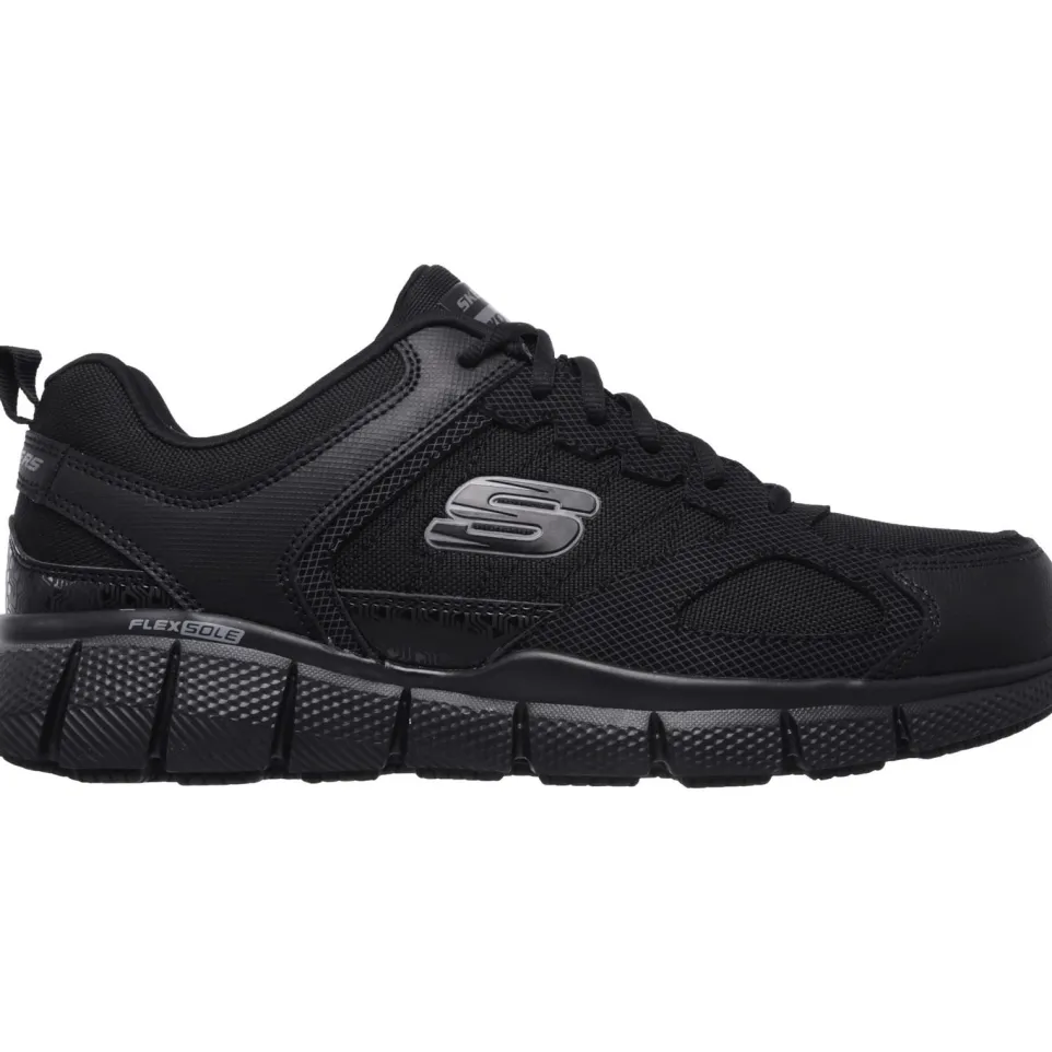 Men's Wide Fit Skechers 77152EC Telphin Sanphet Slip Resistant Trainers