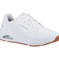 Men's Wide Fit Skechers 200054EC Uno SR Trainers - White