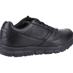 Men's Wide Fit Skechers 77156EC Nampa Occupational Trainers - Black
