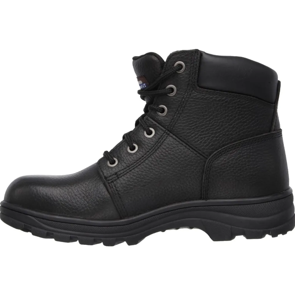 Men's Wide Fit Skechers 77009EC Workshire Safety Boots - Black