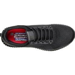 Men's Wide Fit Skechers 77188EC Cessnock Occupational Trainers - Black