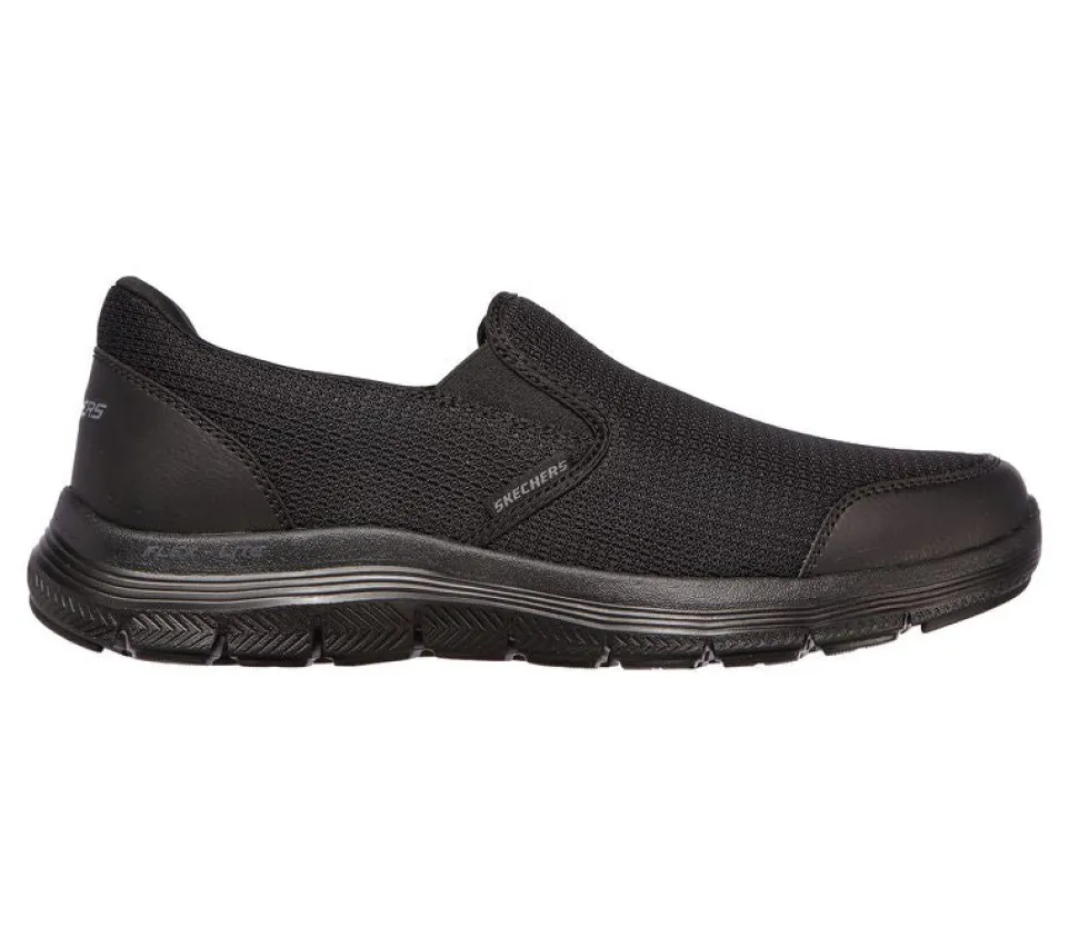 Mens Wide Fit Skechers Flex Advantage 4.0 Tuscan 232230W Black Slip Trainers