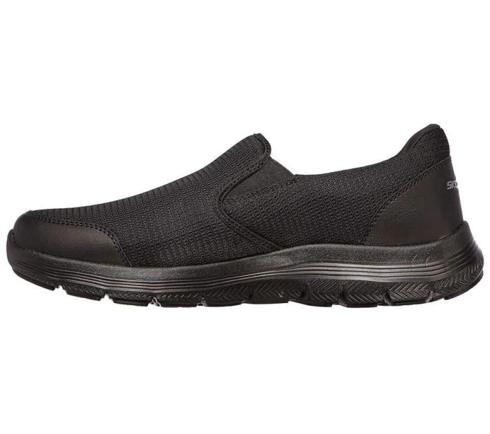 Mens Wide Fit Skechers Flex Advantage 4.0 Tuscan 232230W Black Slip Trainers
