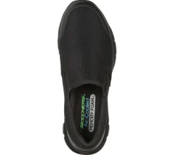 Mens Wide Fit Skechers Flex Advantage 4.0 Tuscan 232230W Black Slip Trainers