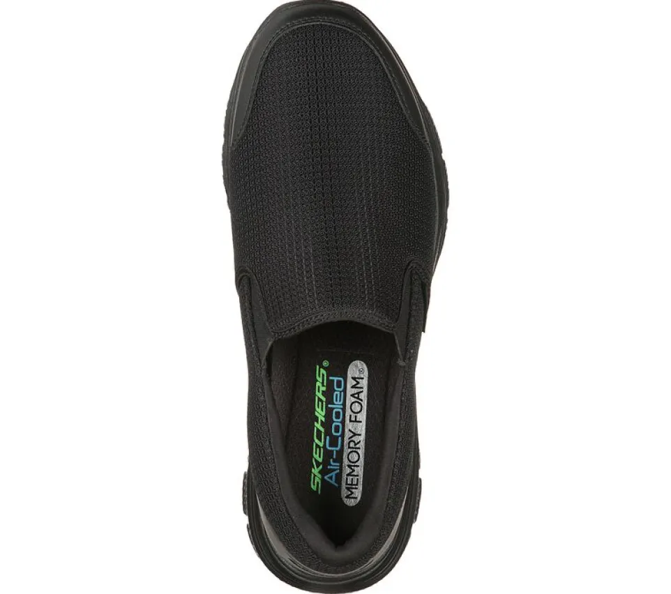 Mens Wide Fit Skechers Flex Advantage 4.0 Tuscan 232230W Black Slip Trainers