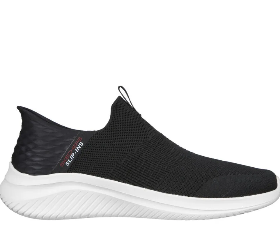 Men's Wide Fit Skechers 232450W Slip-ins Ultra Flex 3.0 - Smooth Step Trainers - Black