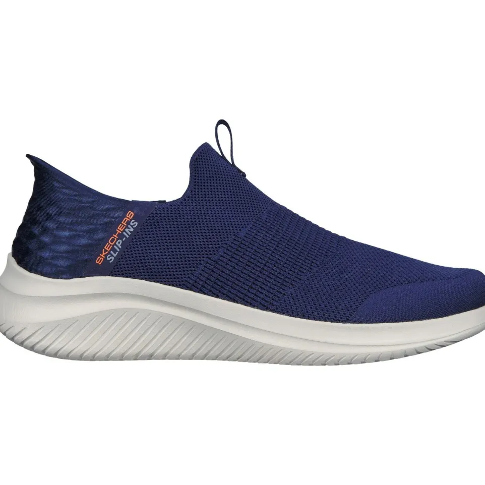 Men's Wide Fit Skechers 232450W Slip-ins Ultra Flex 3.0 Smooth Step Trainers - Navy