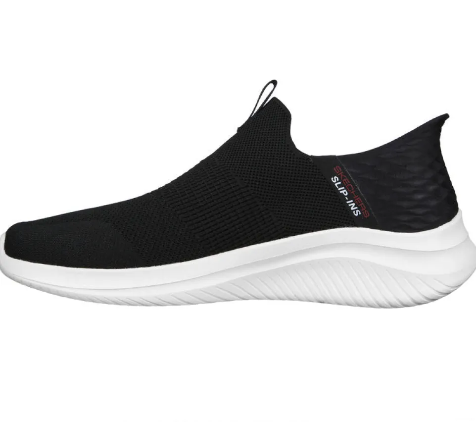 Men's Wide Fit Skechers 232450W Slip-ins Ultra Flex 3.0 - Smooth Step Trainers - Black