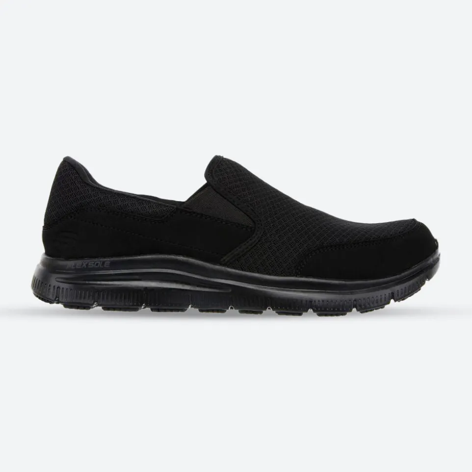 Mens Wide Fit Skechers Work Flex Advantage 77048 McAllen Slip On Walking Trainers