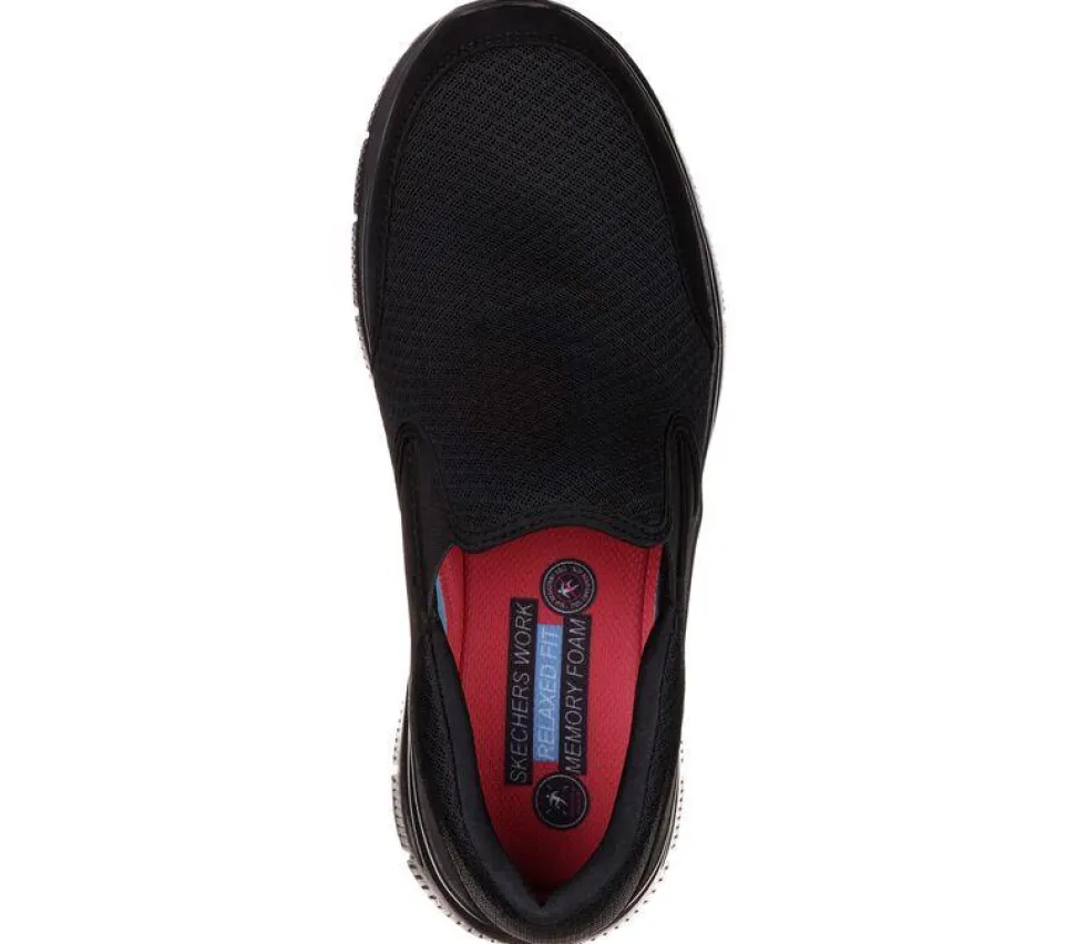 Mens Wide Fit Skechers Work Flex Advantage 77048 McAllen Slip On Walking Trainers