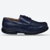 Mens Wide Fit Tredd Well Dean Shoes Navy Boat Shoes