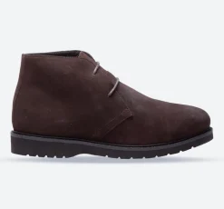 Men's Wide Fit Tredd Well William 22759 Suede Dress Boots - Brown