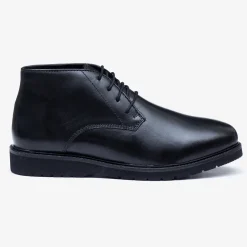 Men's Wide Fit Tredd Well William 22757 Leather Dress Boots - Black