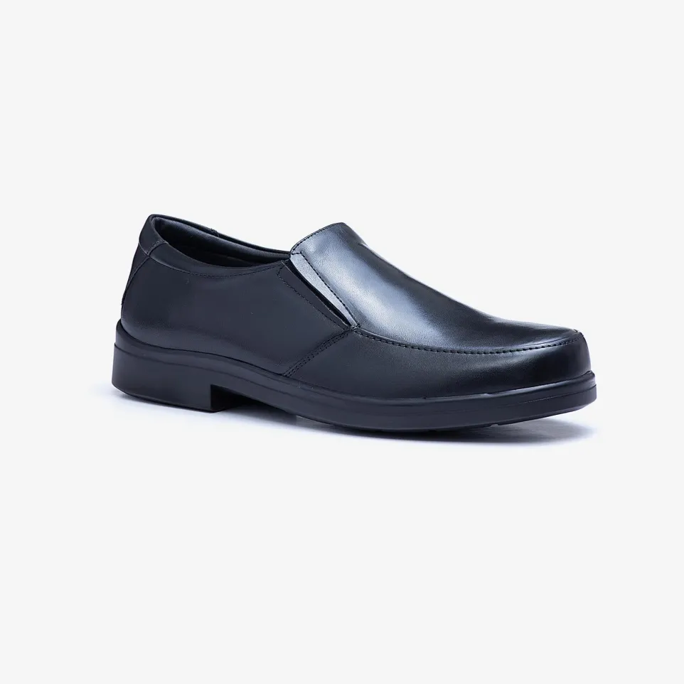 Mens Wide Fit Tredd Well Camelot Slip On Shoes - Black