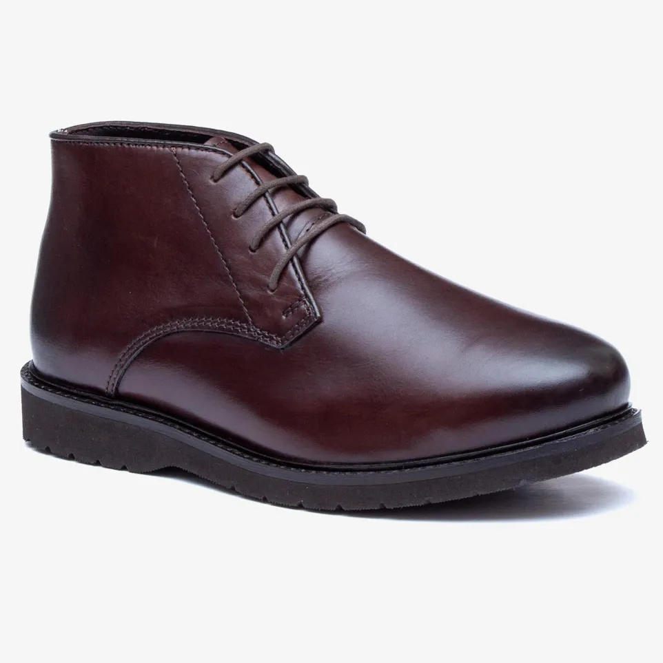 Men's Wide Fit Tredd Well William 22757 Leather Dress Boots - Brown