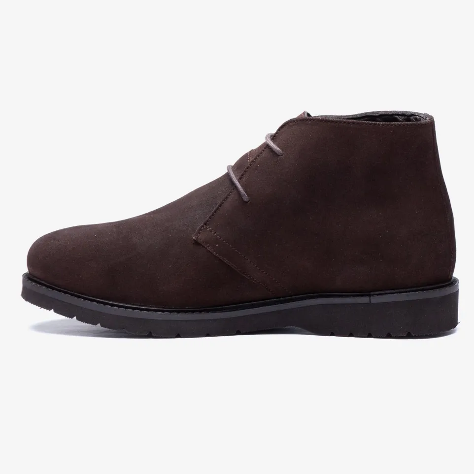 Men's Wide Fit Tredd Well William 22759 Suede Dress Boots - Brown