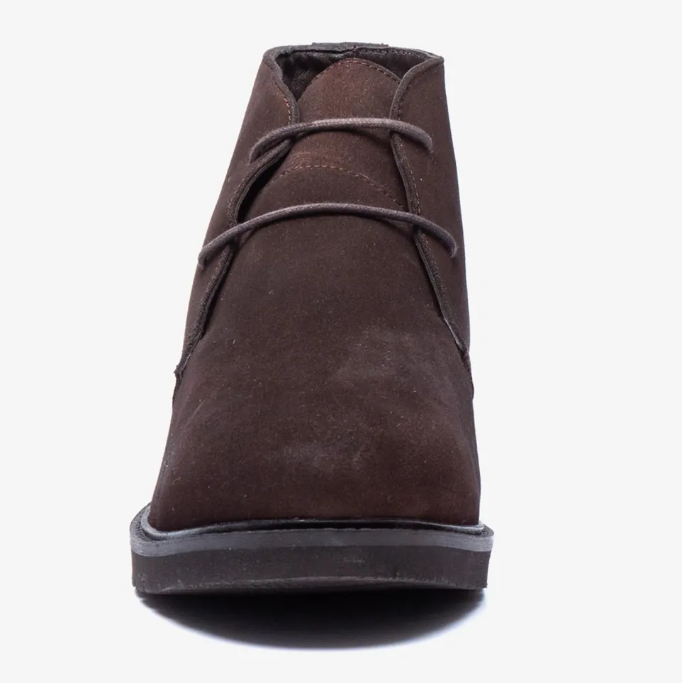 Men's Wide Fit Tredd Well William 22759 Suede Dress Boots - Brown