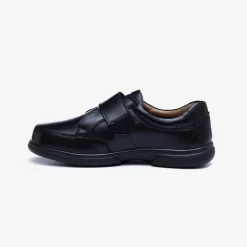 Mens Wide Fit Tredd Well Phoenix Velcro Shoes - Black