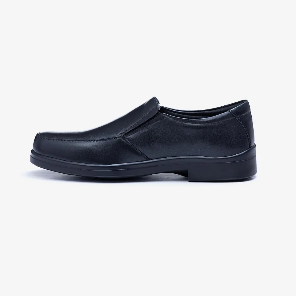 Mens Wide Fit Tredd Well Camelot Slip On Shoes - Black