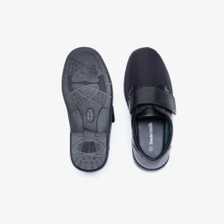Mens Wide Fit Tredd Well Benjamin Velcro Soft Stretch Shoes - Black