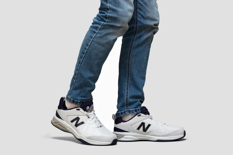 New Balance Mens Wide Fit 624V5 Trainers - White (2E / 4E / 6E Width) ABZORB