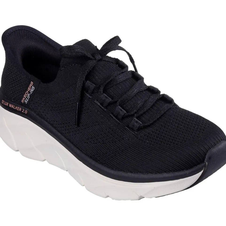 Women's Relaxed Fit Skechers 150105 Slip-ins Dlux Walker 2.0 Polyester Trainers