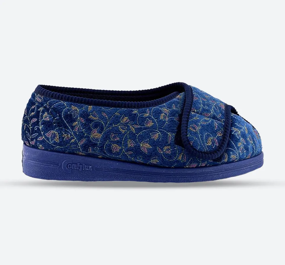 Womens Wide Fit Comfylux Helen Slippers