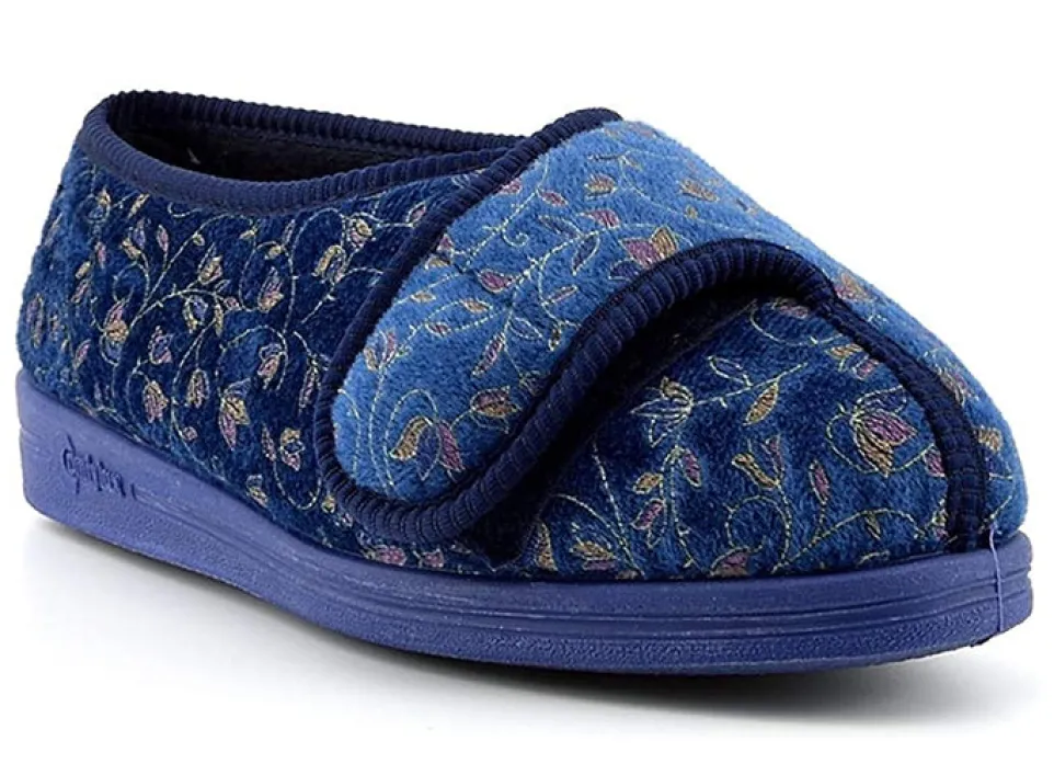 Womens Wide Fit Comfylux Helen Slippers